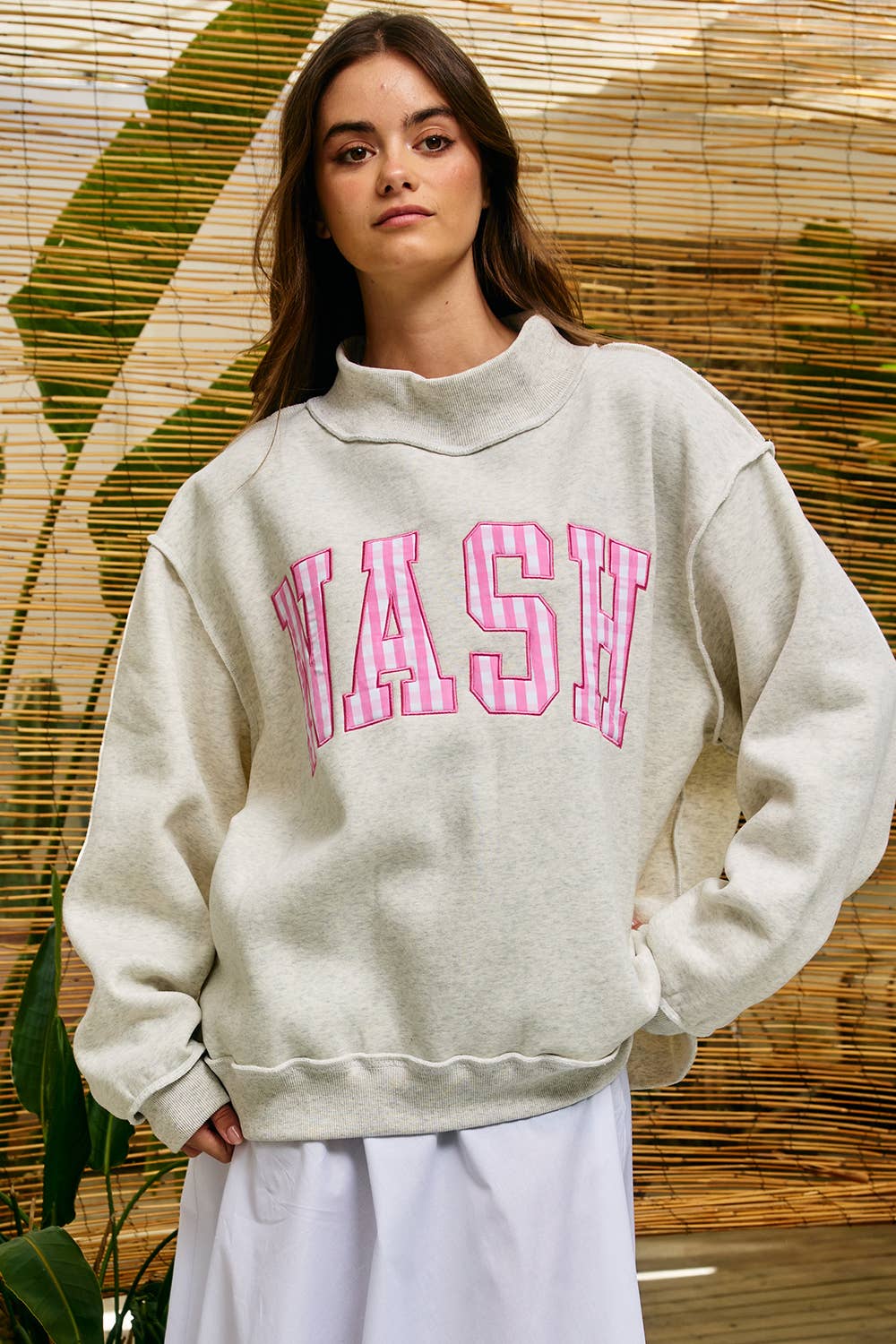 Nash Embroidered Mockneck Sweatshirt