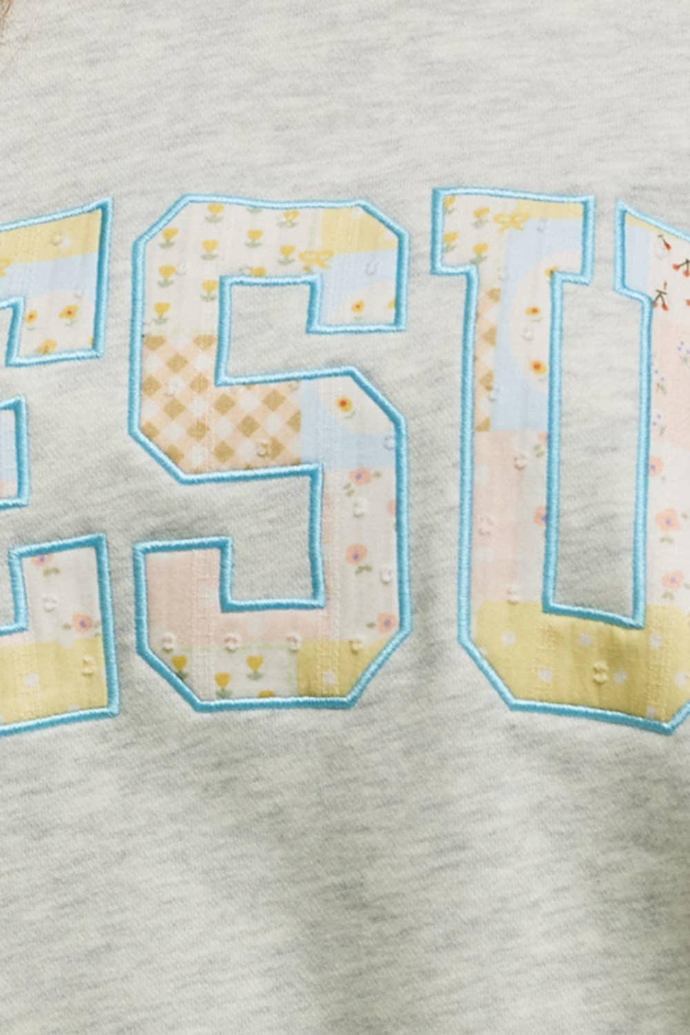 Patchwork Embroidered Jesus Sweatshirt