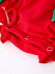 Red Christmas Smocked Romper