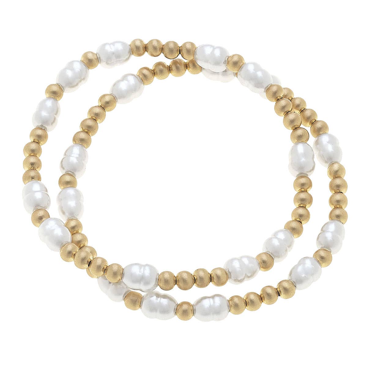 Morgan Ball Bead & Pearl Stretch Bracelets (Set of 2)