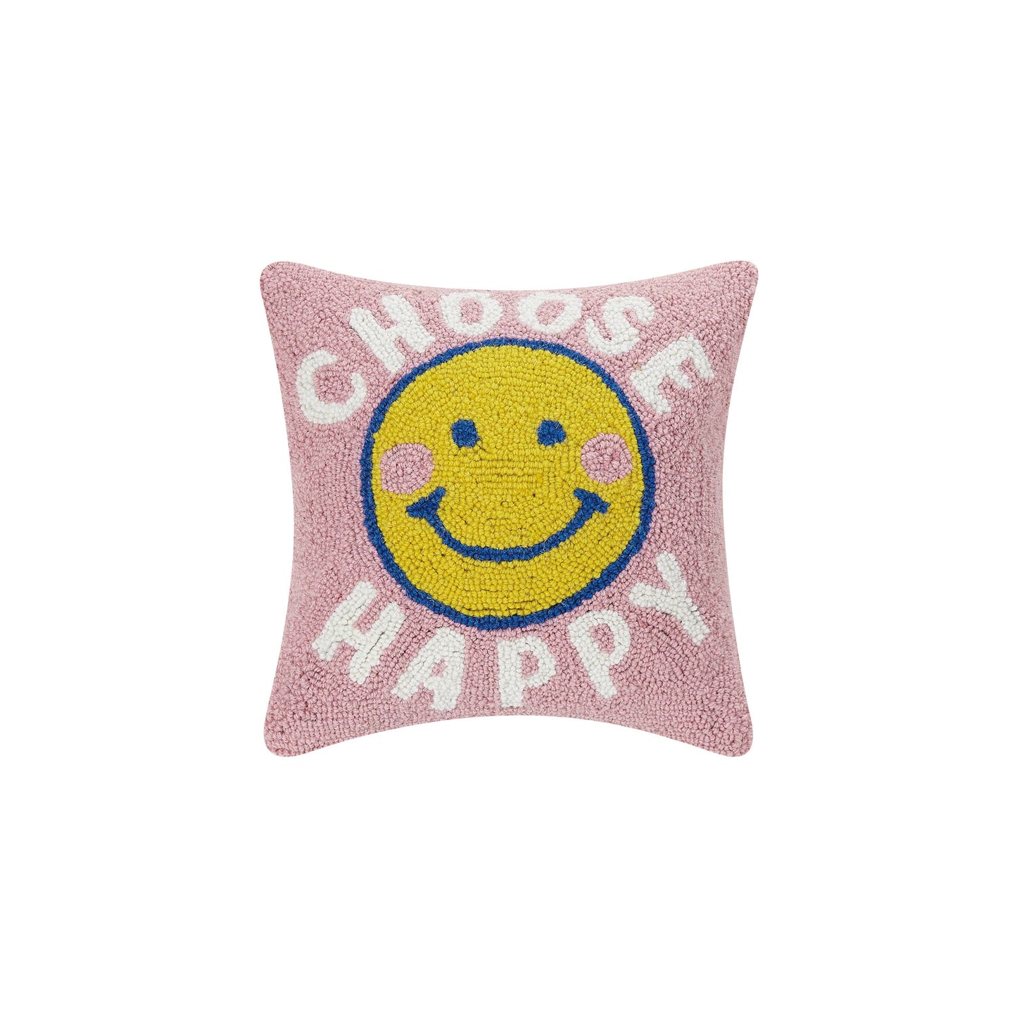 Choose Happy Hook Pillow