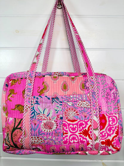 Pink Patchwork Weekender