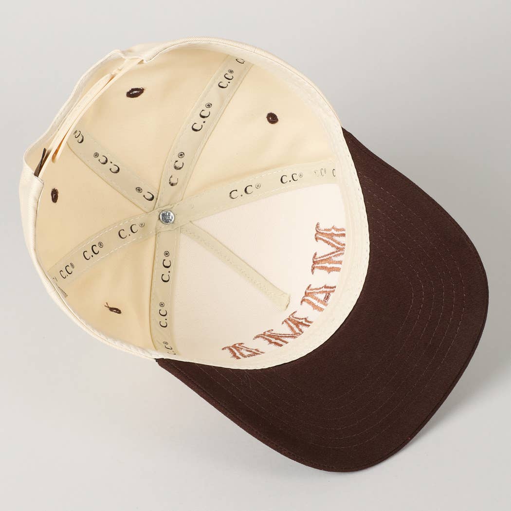 MAMA Embroidery Baseball Cap/ Brown