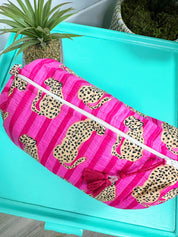 Quilted Makeup Bag | Travel Cosmetic Toiletry Bag | Jaguars