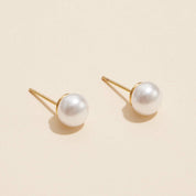 8mm Classic Large Pearl Stud Earrings