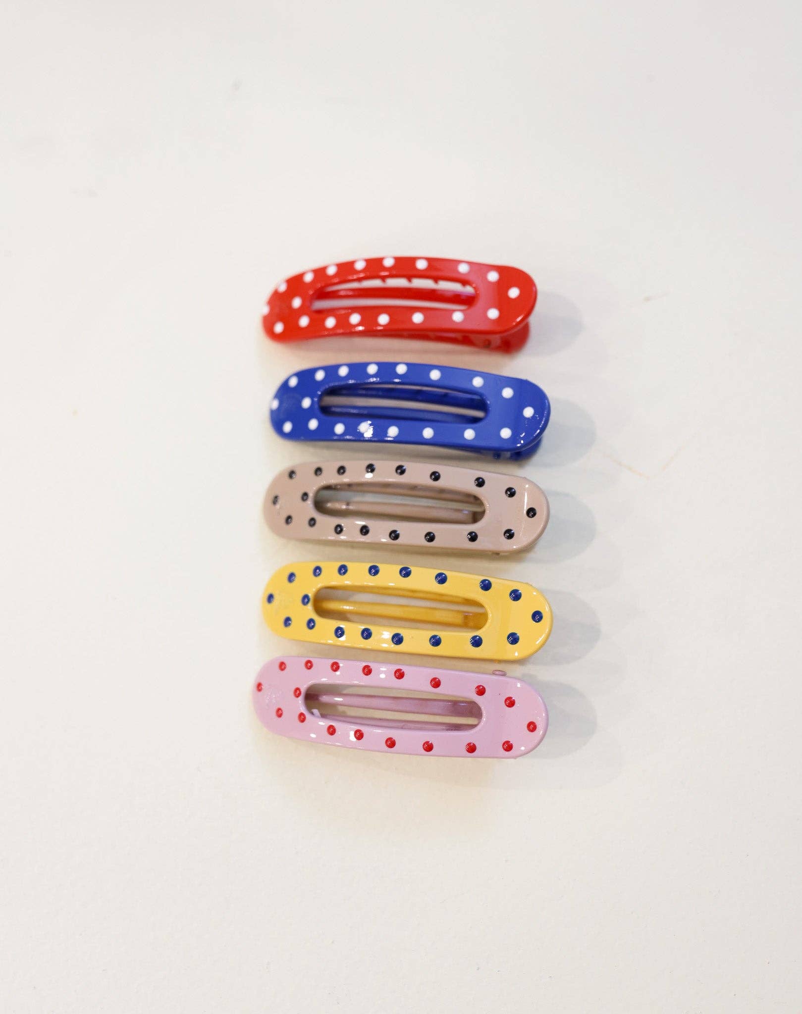 Polka Dot Mini Lay Down Claw Clip