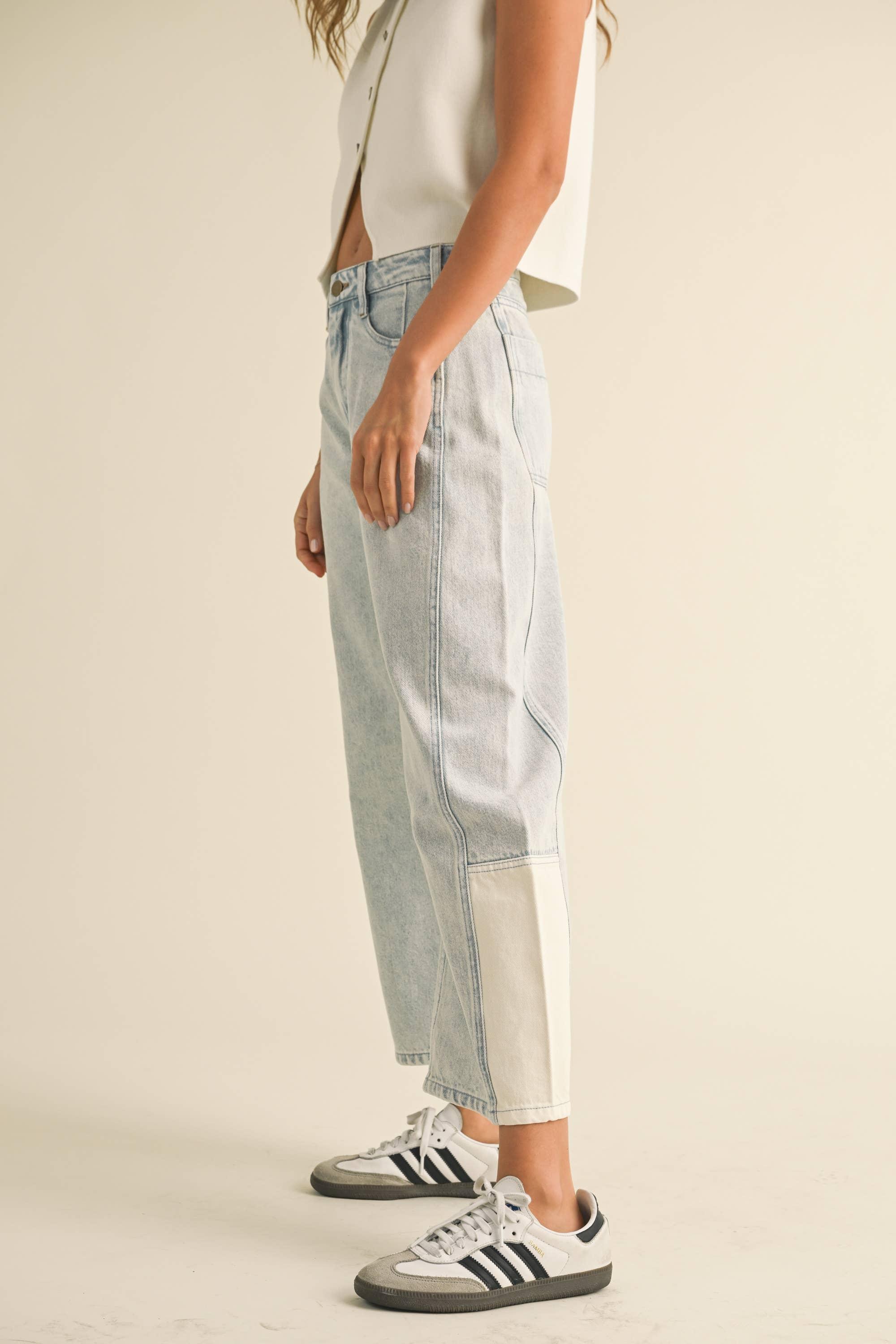 Patch Barrel Denim Pants