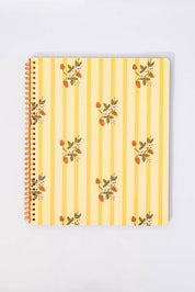 Rough Draft Large Notebook, Floral Stripe