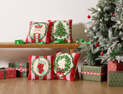 Red Holiday Frames Tree Hook Pillow