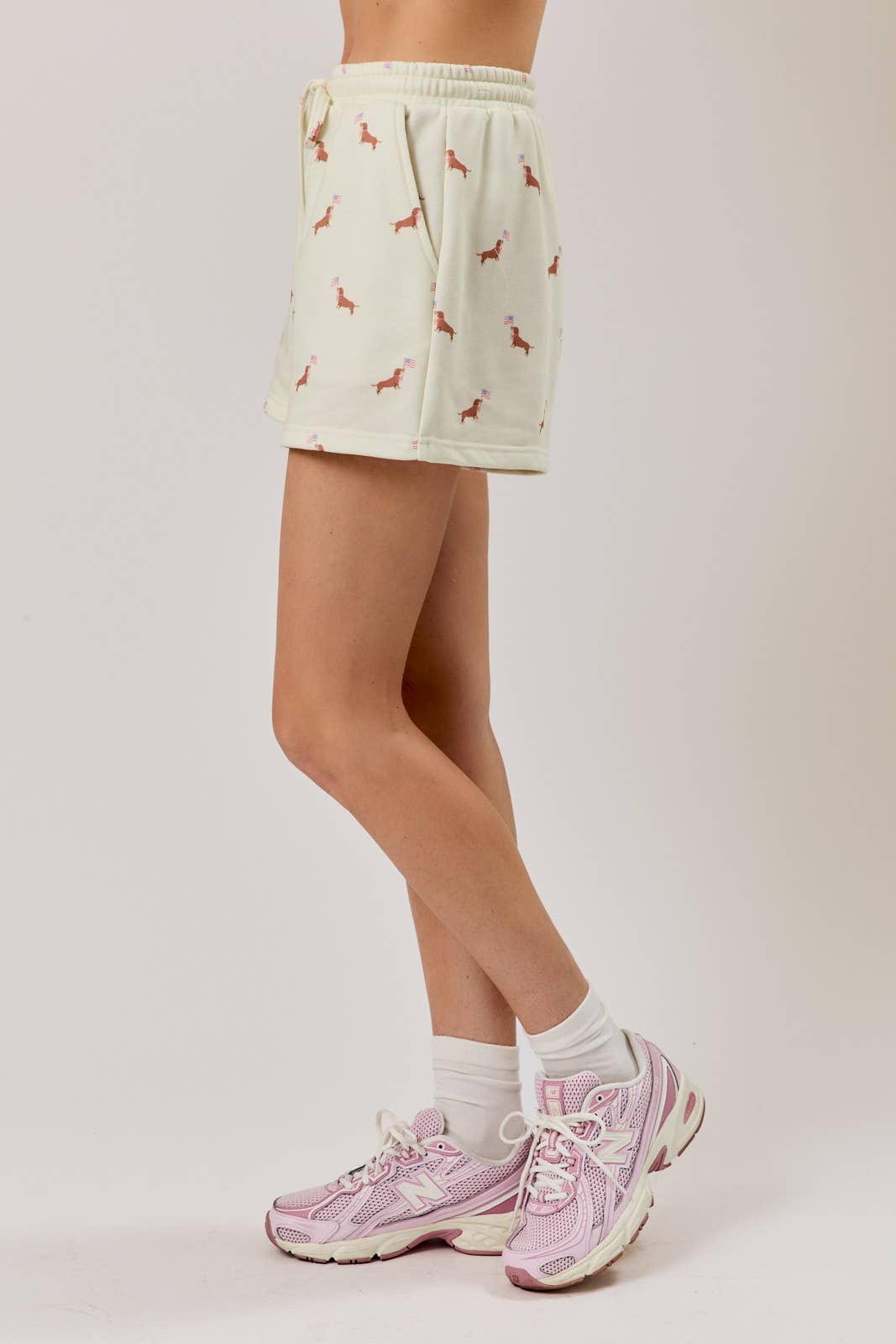 Cream USA Dog Graphic Print Set