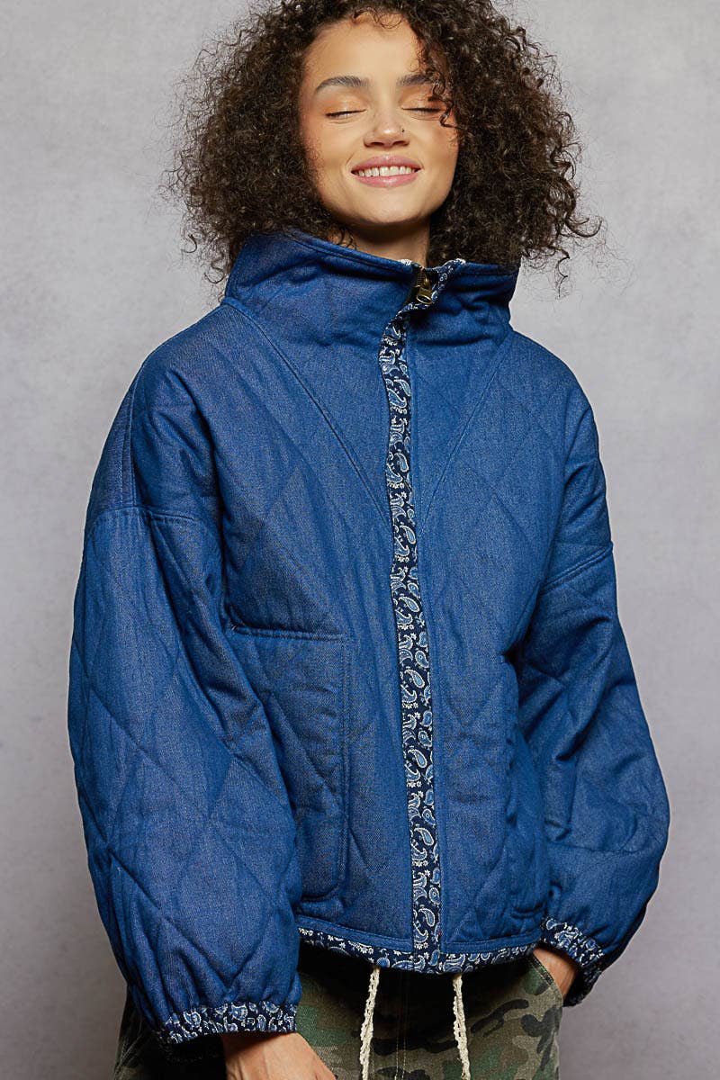 Blue Paisley Reversible Jacket