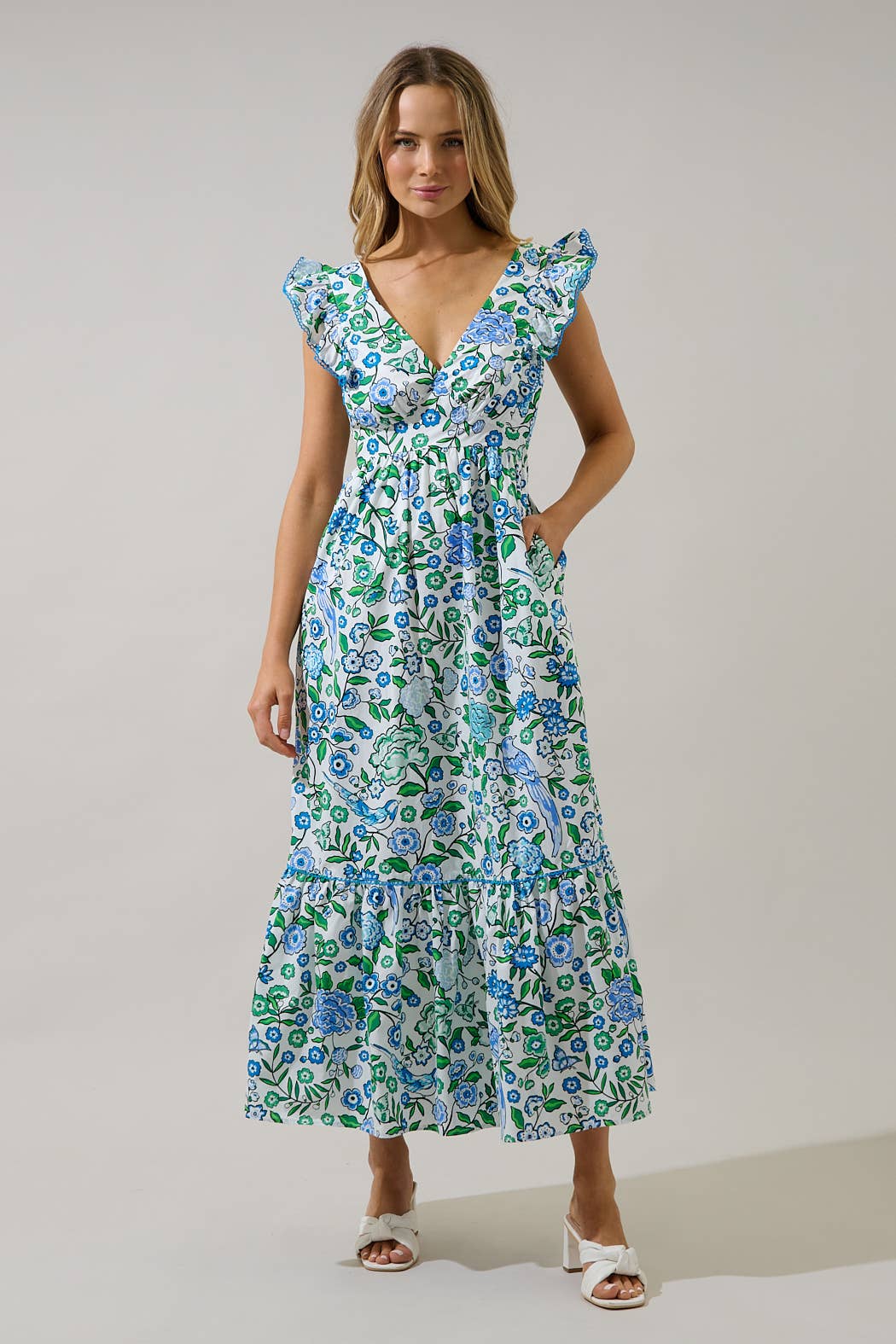 Mawar Ruffle Maxi Dress Gianne Floral