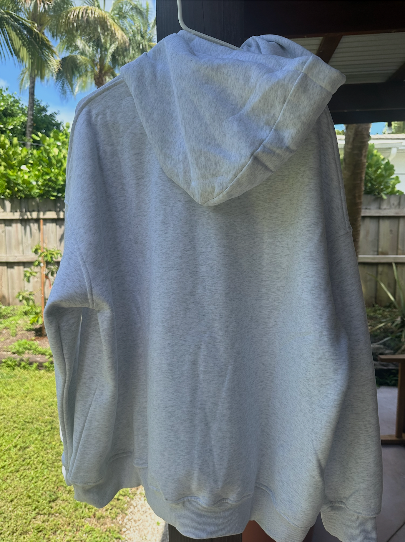Gray Star Embroidered Hoodie