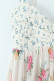 Floral Print Sleeveless Mini Dress