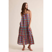 Multicolor Plaid Maxi Dress