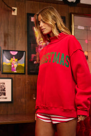 Christmas & Merry REVERSIBLE Mockneck