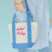 Blue Booked & Busy Mini Boat Tote at Ninety Nine Boutique, view 2