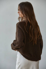 Brown Knit Cardigan