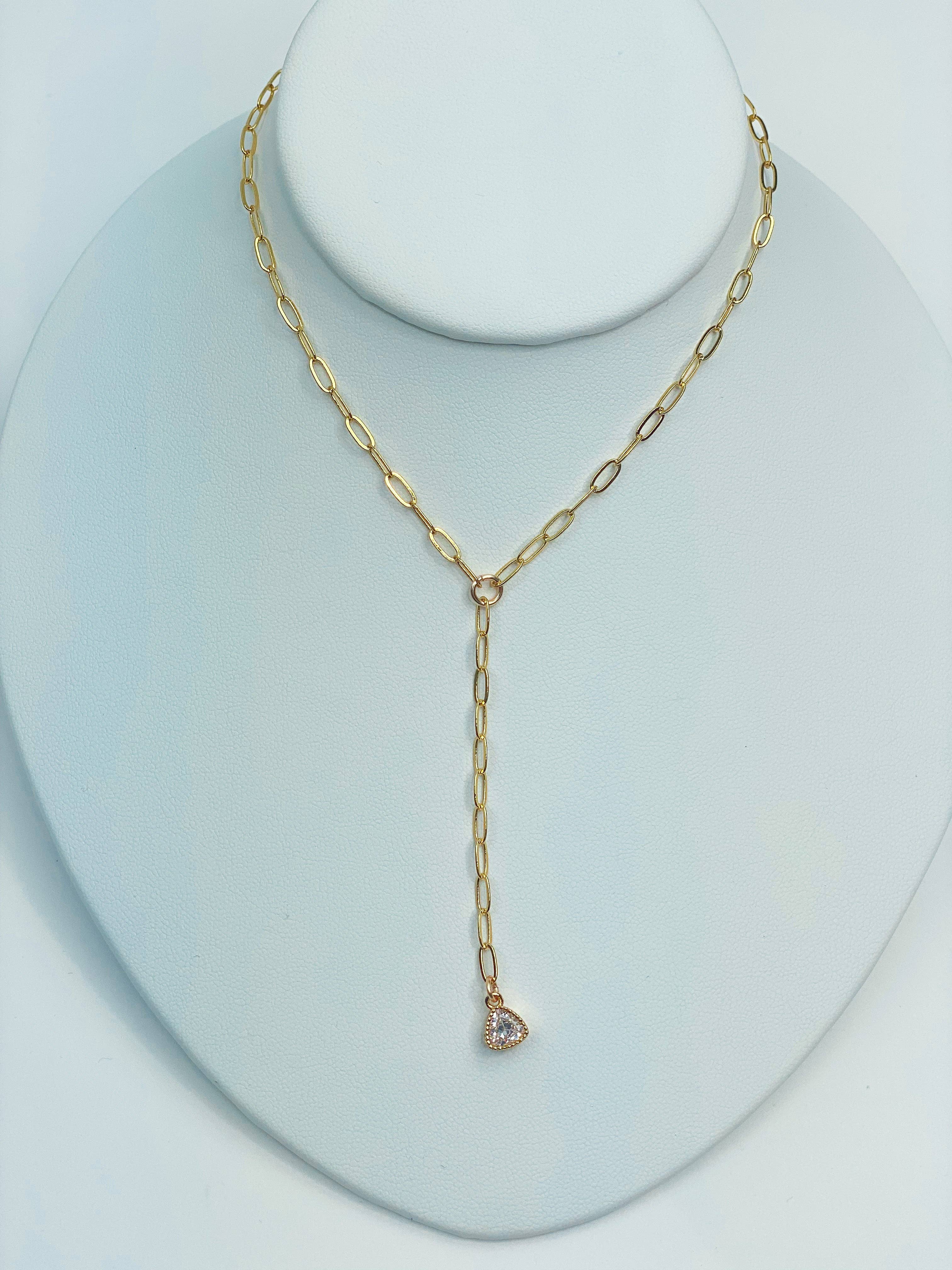 Gold Celeste Lariat Necklace