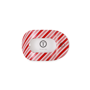 Candy Cane Small Round Flat Clip