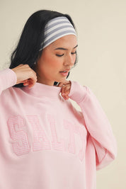 Pink "Salty" Mock Neck