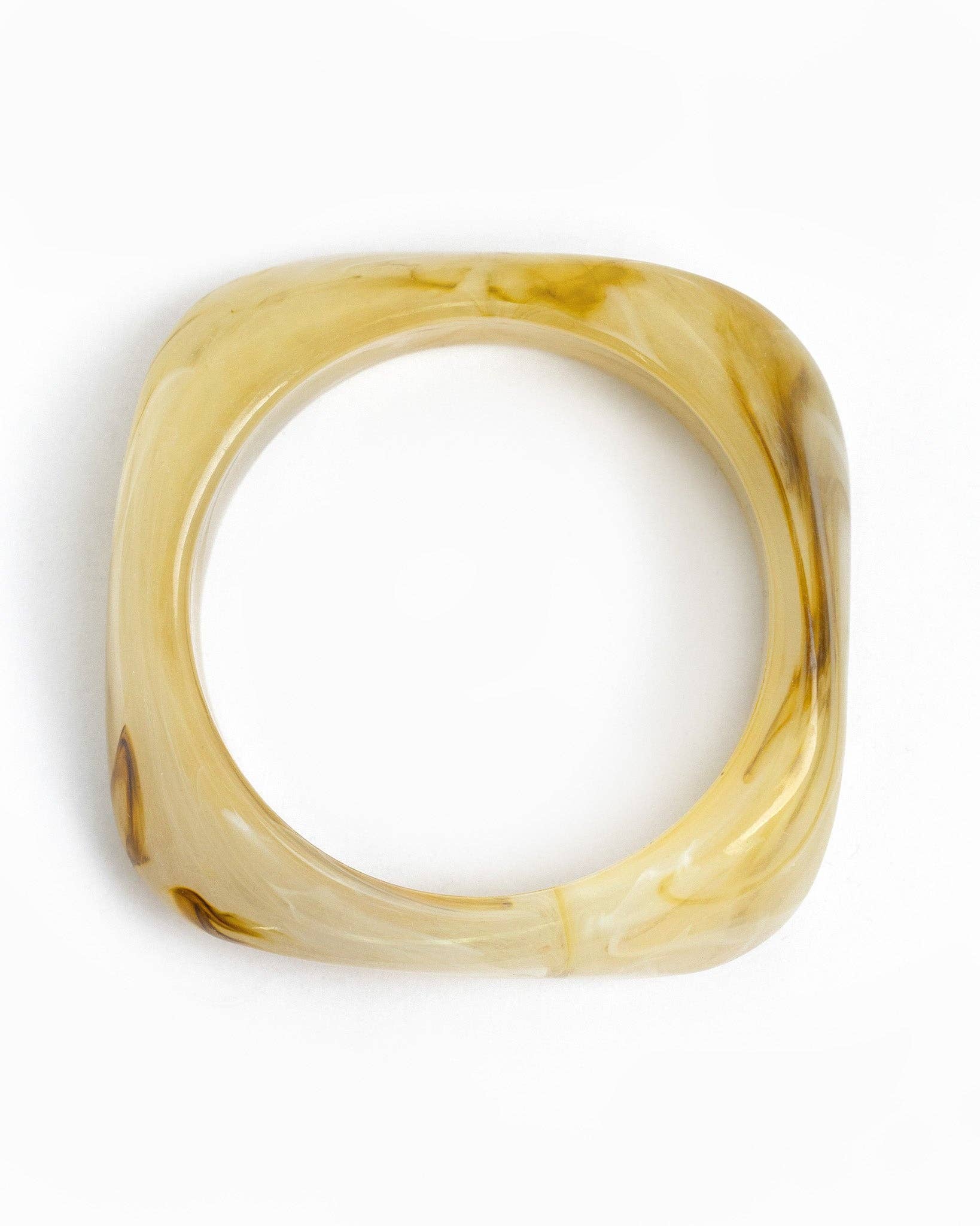 Ivory Bold Marble Bangle Bracelet