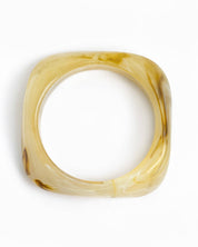 Ivory Bold Marble Bangle Bracelet