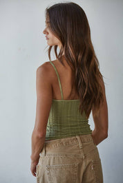 Green Jacquard Pattern Top