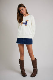 Ivory Dog Sweater