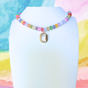 Rainbow Candy Beaded Necklace