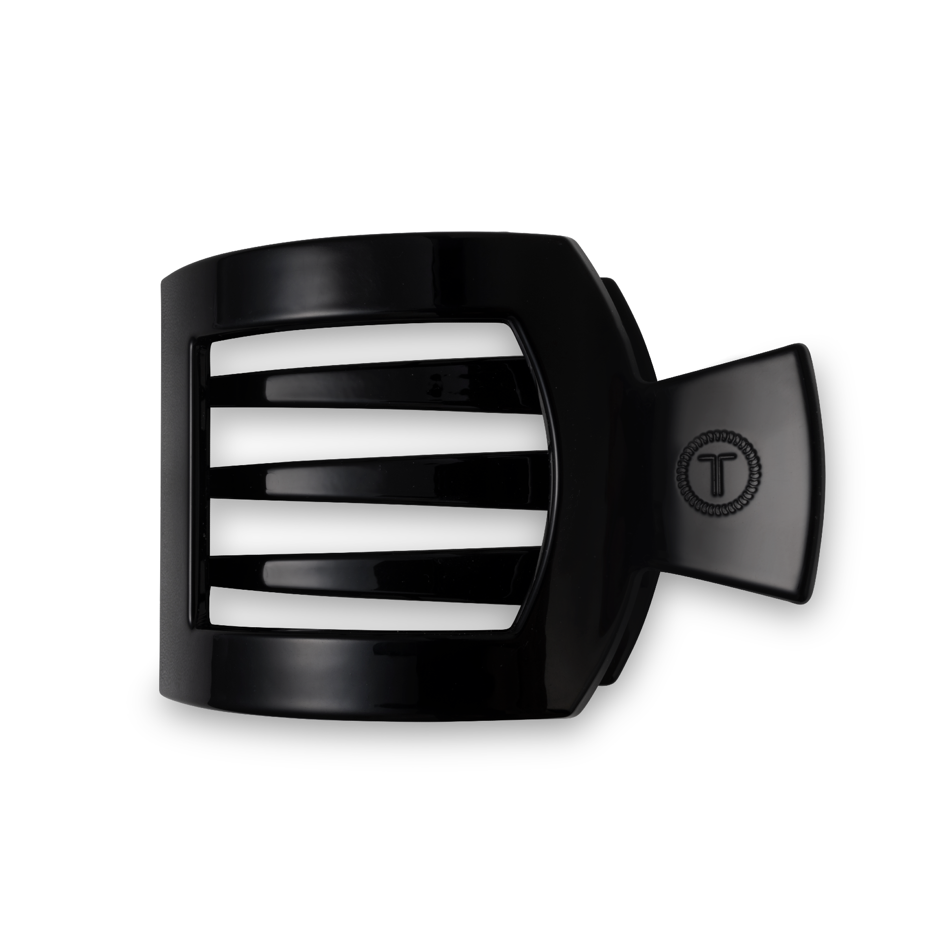 Jet Black Med. Square Flat Hair Clip
