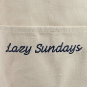 Lazy Sundays Embroidered Tote Bag
