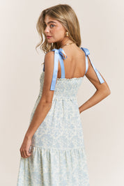 Blue Shoulder Strap Maxi Dress