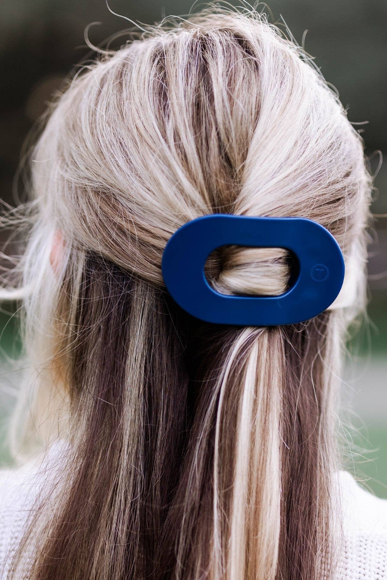Flat Round Hair Clip | Medium | Midnight Rain showing lightweight, durable, and nearly unbreakable