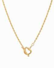 Horsebit Toggle Rope Chain Necklace