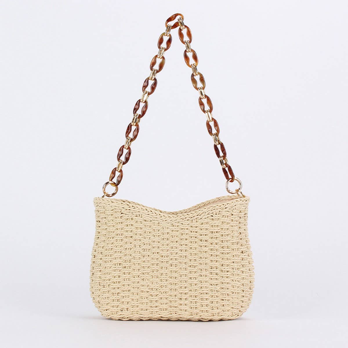 Beige Straw Bag