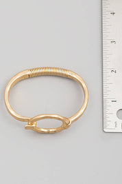 Hammered Circle Bangle Bracelet