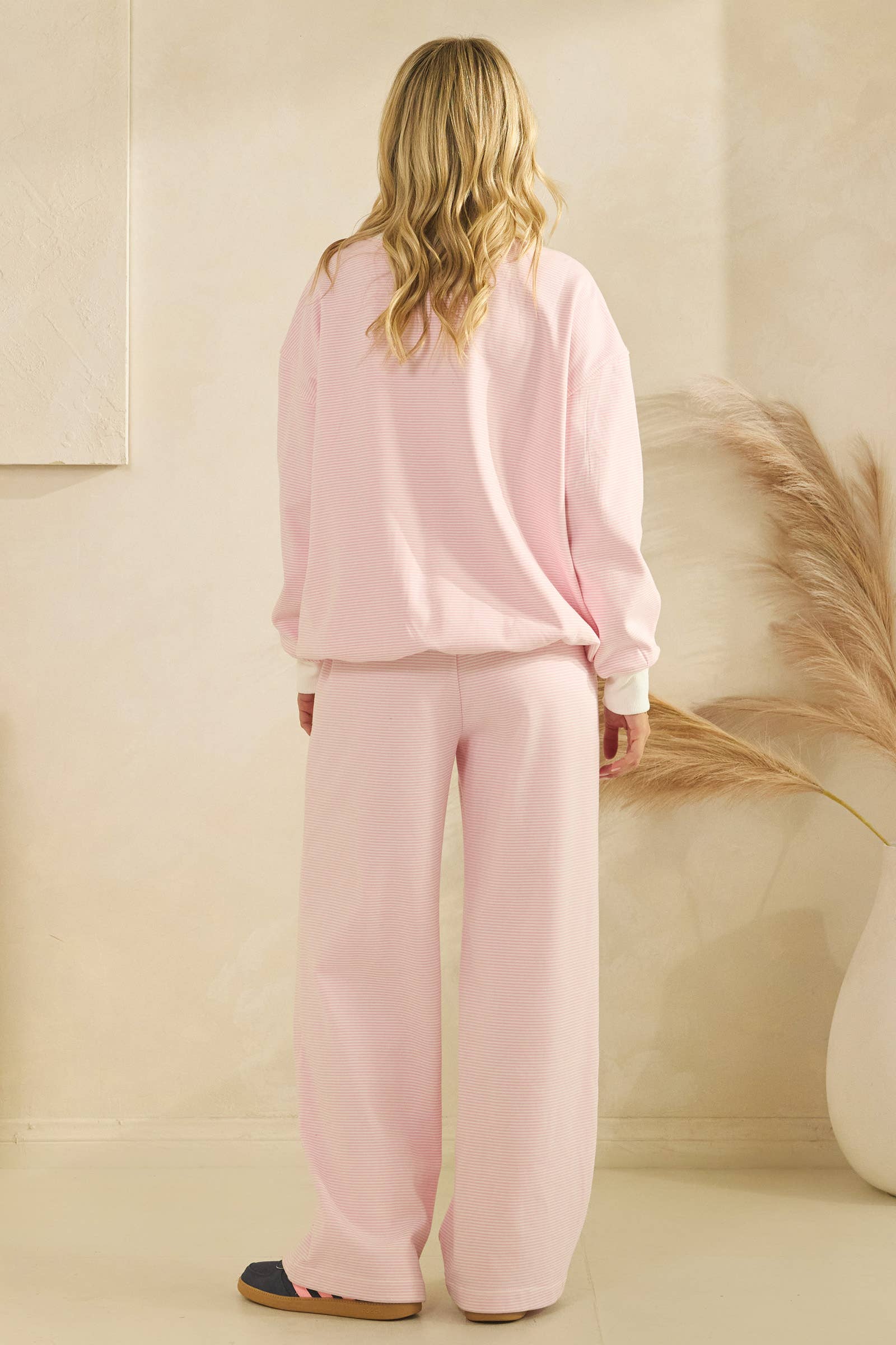 Pink Striped Lounge Pants