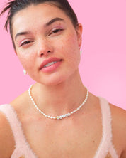 Bridal Pearl Beaded Necklace