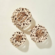 Flat Circle Hair Clip | Small | Blonde Tortoise