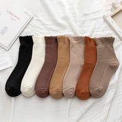 Black Ruffled Tube Socks