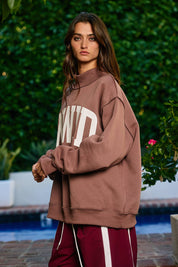 Brown 'WWJD & AMEN' Reversible Mock Neck