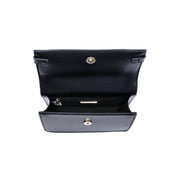 Black Belted Top Handle Crossbody