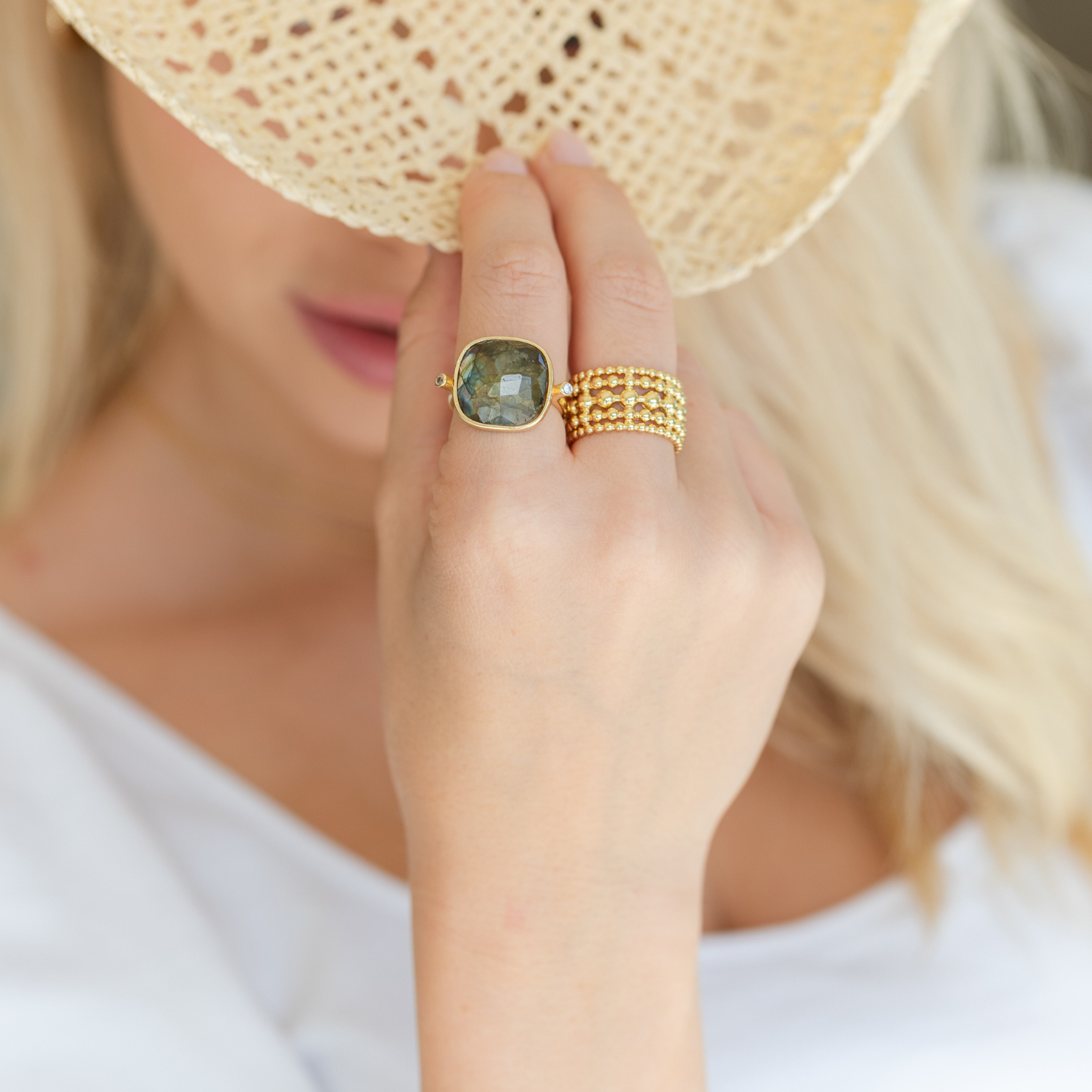 Gold Statement Adjustable Ring