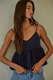 Navy Babydoll Cami Top