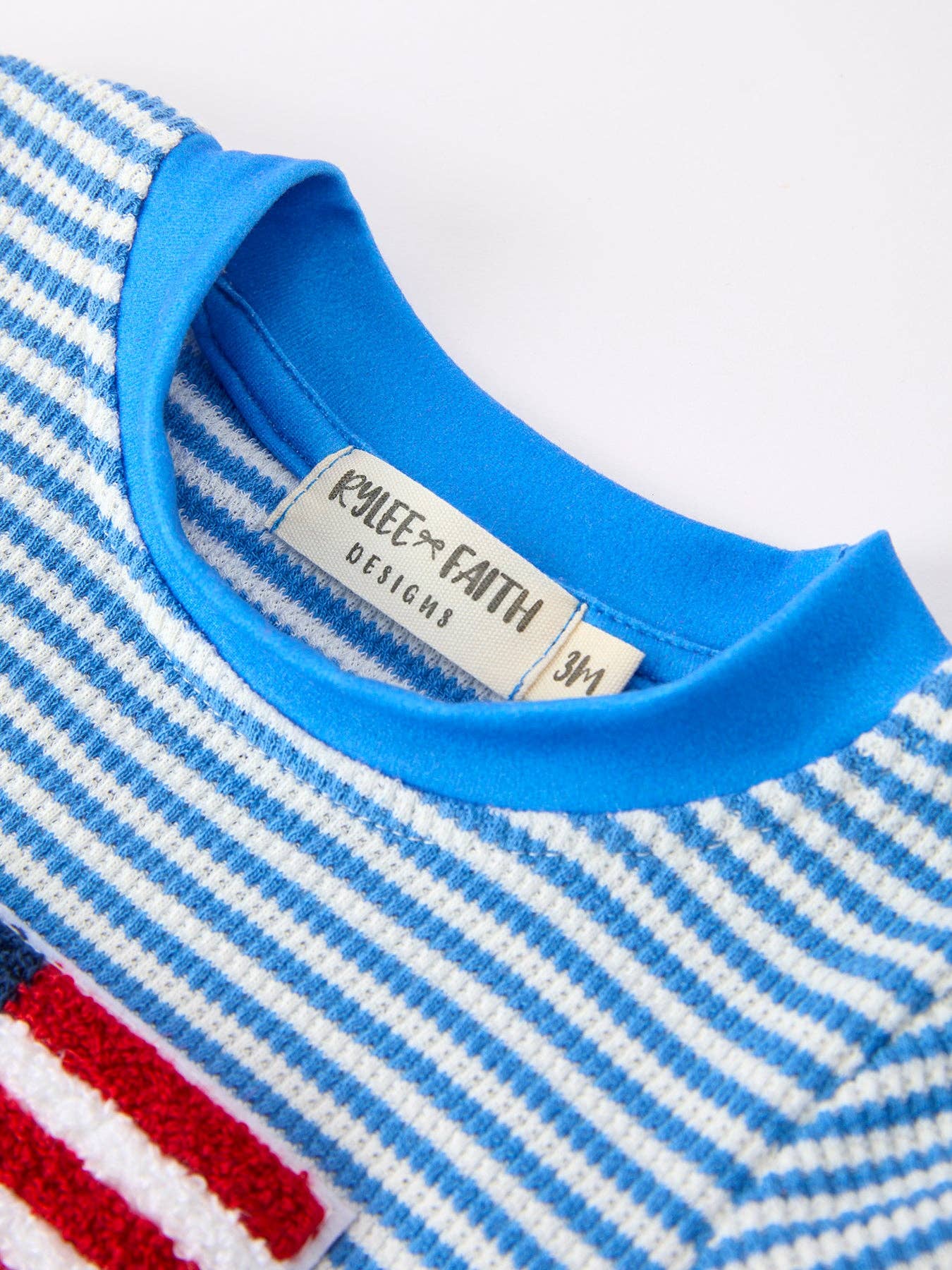 4th of July Flag Chenille Baby Boy Romper