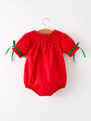 Red Christmas Baby Romper