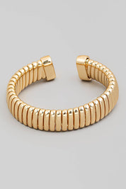 Flat Metallic Coil Bracelet