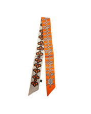 Orange Rope Patterned Scarf