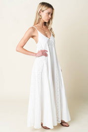 Ivory Open-Back Maxi Dress